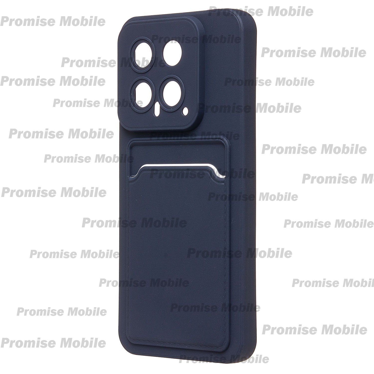Чехол для Xiaomi 14 силиконовый с картхолдером №9 <темно-синий> ― Розничный PromiseMobile