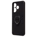 Чехол для Xiaomi Redmi 13 силиконовый противоударный с кольцом <черный>
