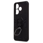 Чехол для Xiaomi Redmi 13 силиконовый противоударный с кольцом <черный>
