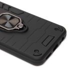 Чехол для Xiaomi Poco M5s силиконовый противоударный с кольцом <черный>