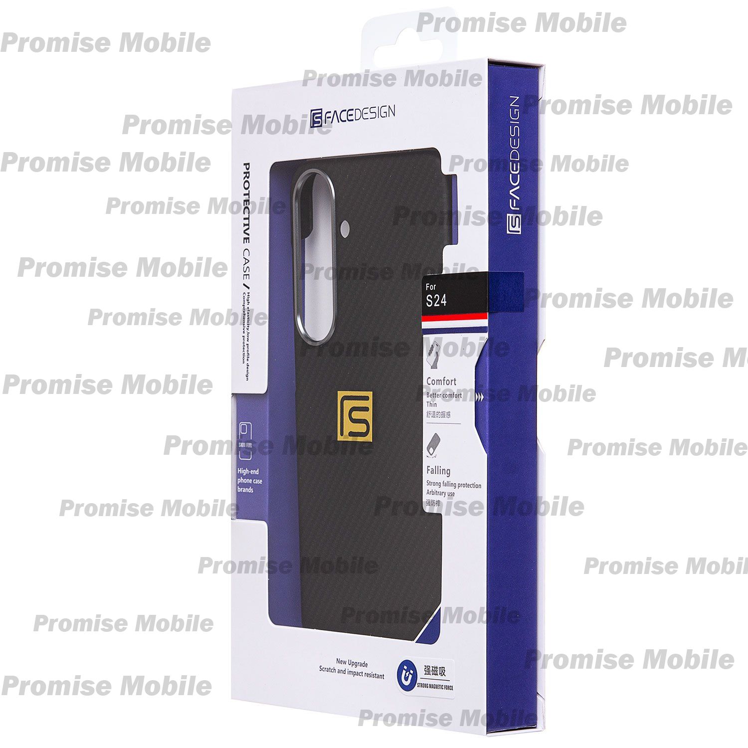 Чехол для Samsung SM-S921B (Galaxy S24) силиконовый Carbon MagSafe <черный> ― Розничный PromiseMobile