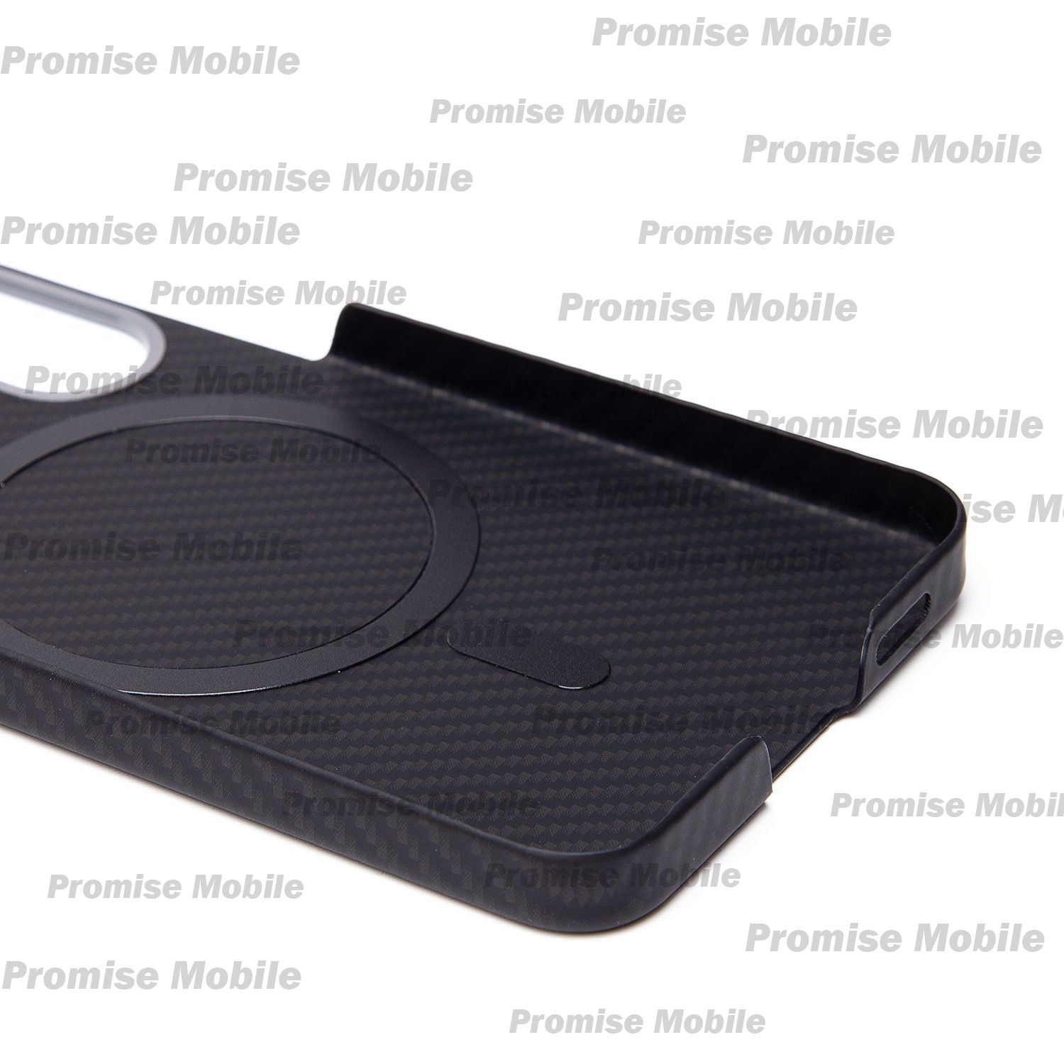 Чехол для Samsung SM-S921B (Galaxy S24) силиконовый Carbon MagSafe <черный> ― Розничный PromiseMobile