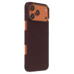 Чехол для Apple iPhone 17 Pro Max пластиковый MagSafe POSH KEVLAR <темно-красный>