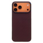 Чехол для Apple iPhone 18 Pro Max пластиковый MagSafe POSH KEVLAR <темно-красный>