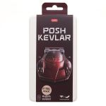 Чехол для Apple iPhone 17 Pro Max пластиковый MagSafe POSH KEVLAR <темно-красный>