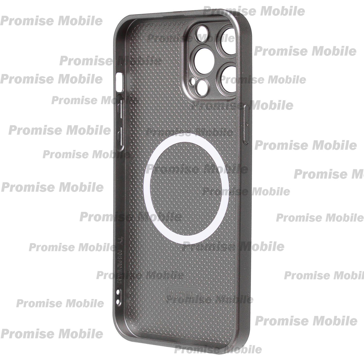 Чехол для Apple iPhone 13 Pro Max силиконовый MagSafe Glass <титановый> (премиум) ― Розничный PromiseMobile