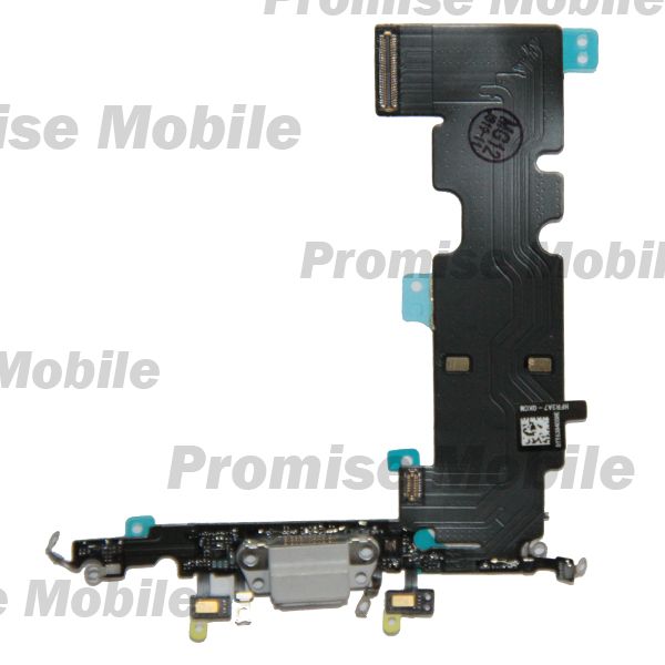 Шлейф для Apple iPhone 8 Plus на системный разъем и микрофон <белый> ― Розничный PromiseMobile