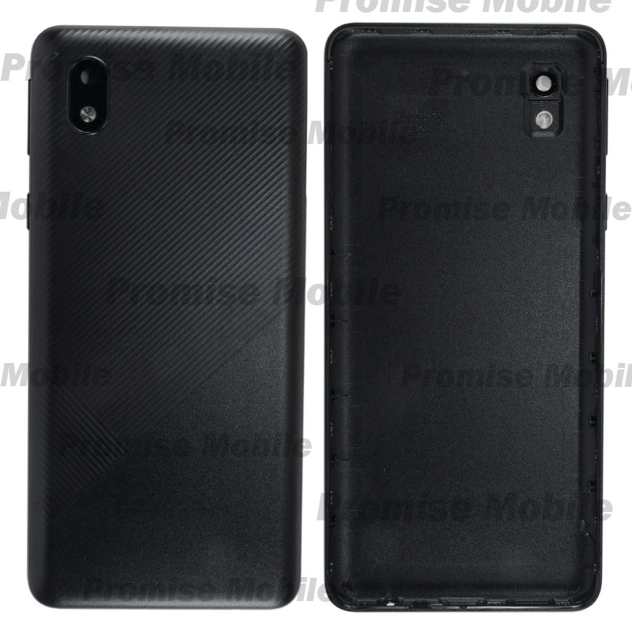 Задняя крышка для Samsung SM-A013F (Galaxy A01 Core) со стеклом камеры <черный> ― Розничный PromiseMobile