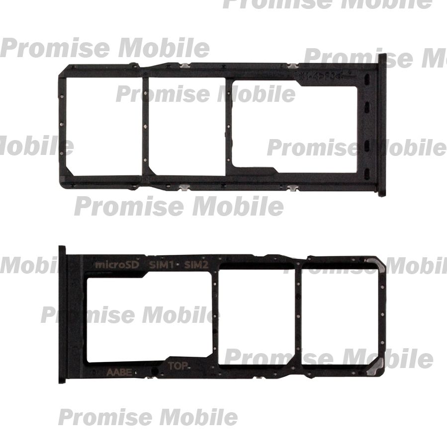 Лоток sim-карты для Samsung SM-A022F (Galaxy A02) и карты памяти <черный> ― Розничный PromiseMobile