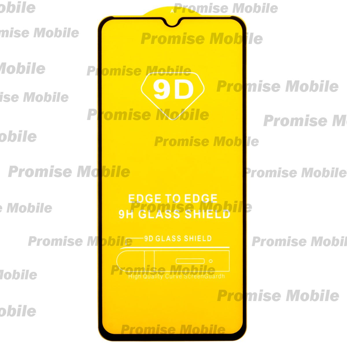Защитное стекло для Samsung SM-A022F (Galaxy A02) (2.5D/полная наклейка) <черный> ― Розничный PromiseMobile
