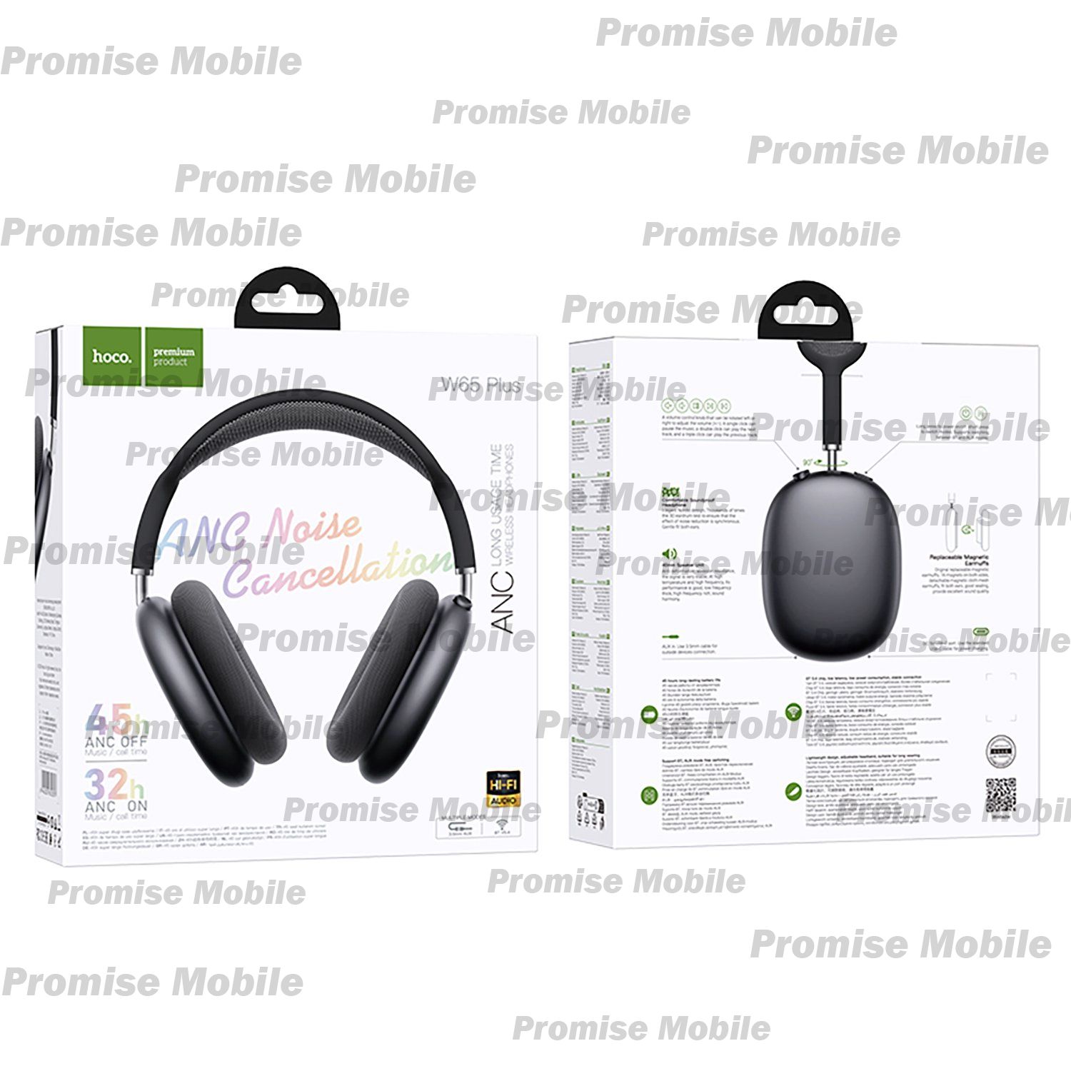 Беспроводные Bluetooth наушники Hoco W65 Plus <черный> ― Розничный PromiseMobile