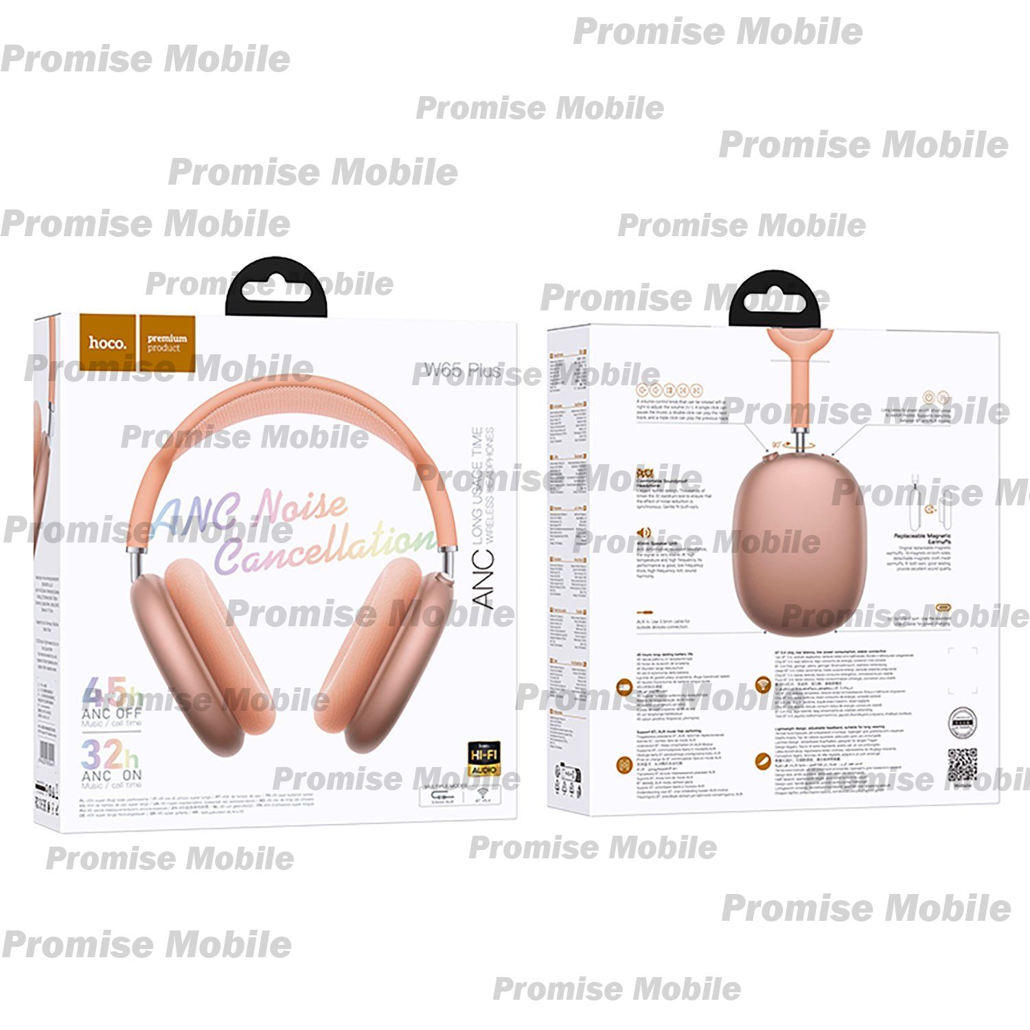 Беспроводные Bluetooth наушники Hoco W65 Plus <оранжевый> ― Розничный PromiseMobile